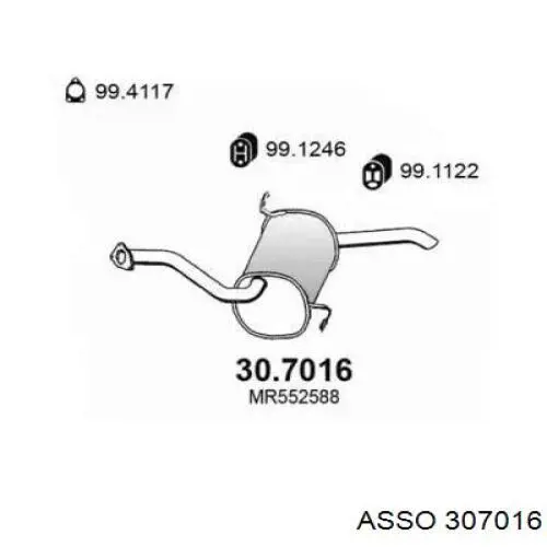 Compre ADC46038 Blue Print Silenciador, parte traseira