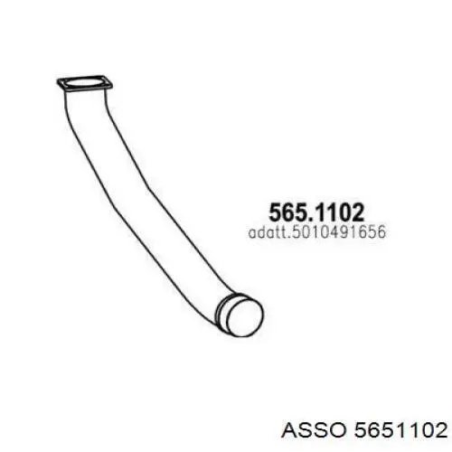 Compre 66125 Dinex Tubo de admissão dianteiro (calças) do silenciador