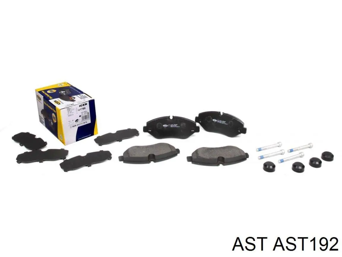AST192 AST Sapatas do freio dianteiras de disco