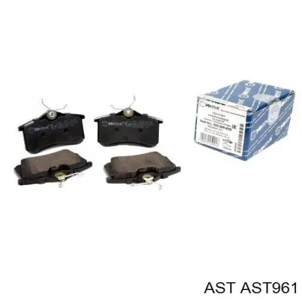 AST961 AST Sapatas do freio traseiras de disco
