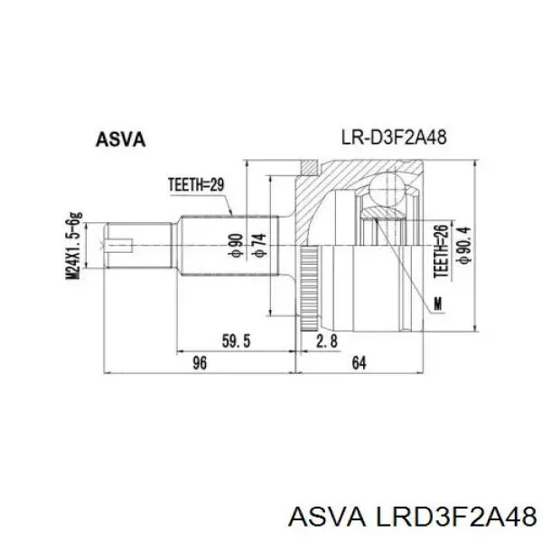 Junta homocinética externa dianteira Land Rover TDJ500030 preço, a partir de 50,42 USD
