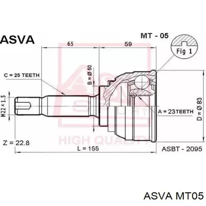 Junta homocinética externa dianteira HDK MI005 preço, a partir de 38,17 USD