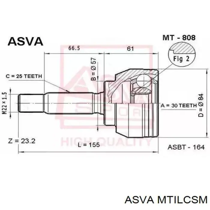 Compre MR581872 Mitsubishi Junta homocinética interna dianteira esquerda