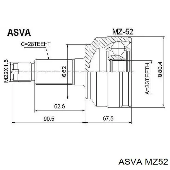 Junta homocinética externa dianteira HDK MA052 preço, a partir de 41,28 USD