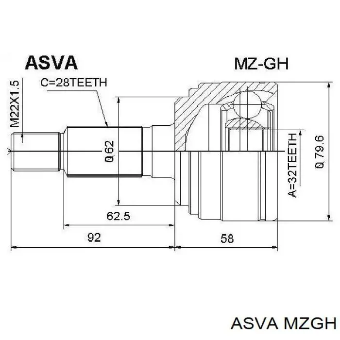 Junta homocinética externa dianteira GSP 834252 preço, a partir de 57,43 USD