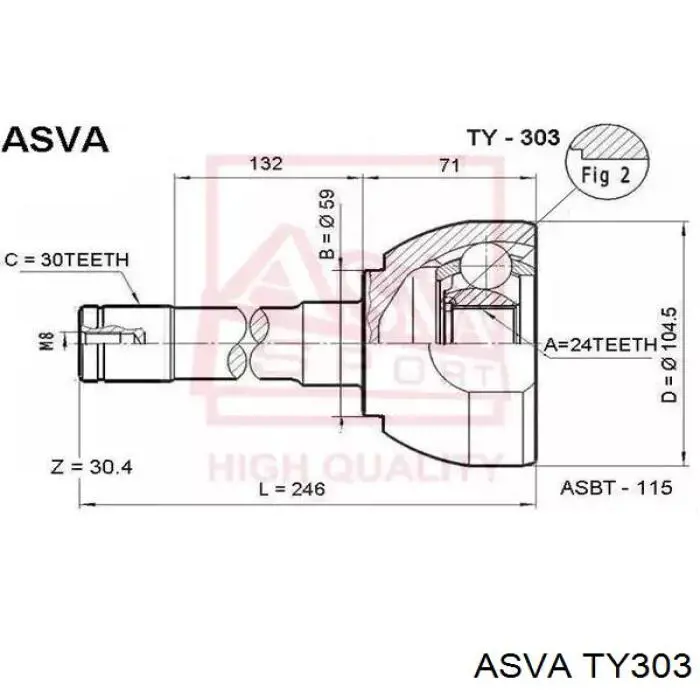 Junta homocinética externa dianteira HDK TO058 preço, a partir de 71,65 USD