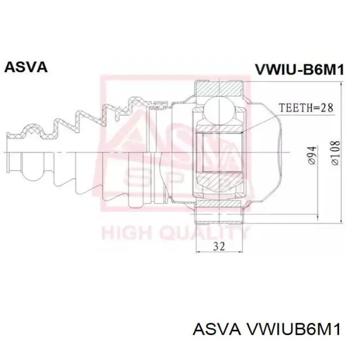 Compre 1K0498103AX VAG Junta homocinética interna dianteira