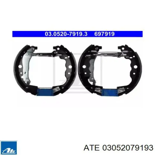 8660005326 Renault (RVI) Sapatas do freio traseiras de tambor, montadas com cilindros, kit
