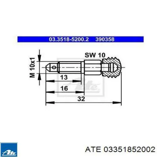 Tubo de ligação de bombeio de suporte do freio traseiro ATE 03351852002 preço, a partir de 3,19 USD
