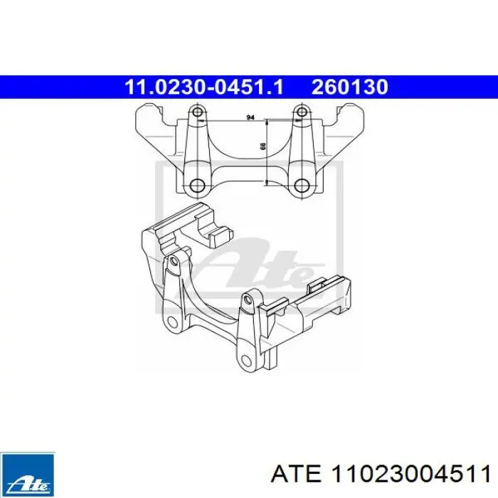 Braçadeira do freio de suporte dianteiro ATE 11023004511 preço, a partir de 63,14 USD