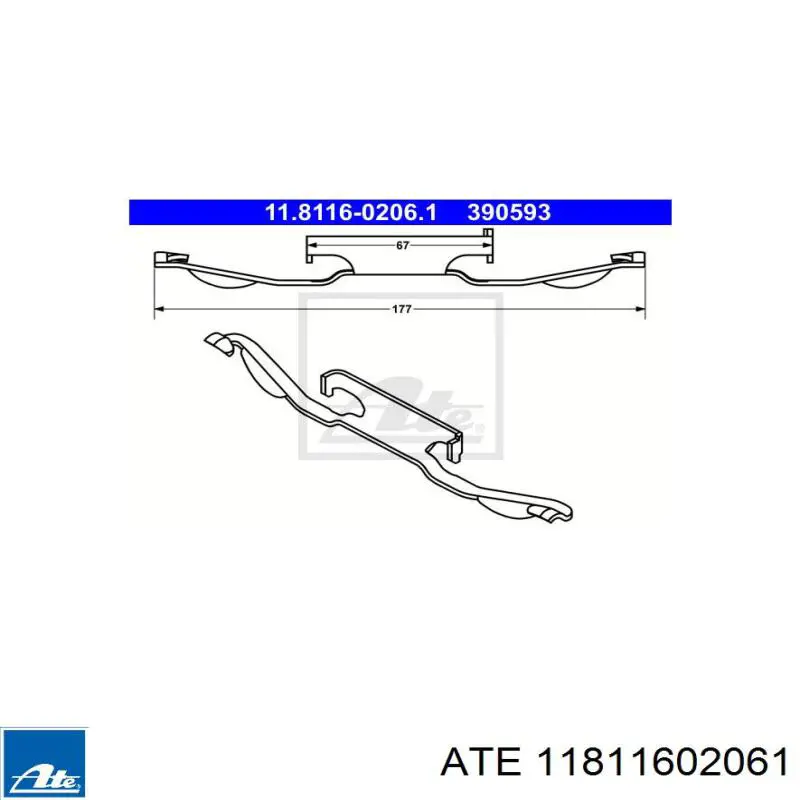 Compre 11811602061 ATE Fechadura de mola de suporte