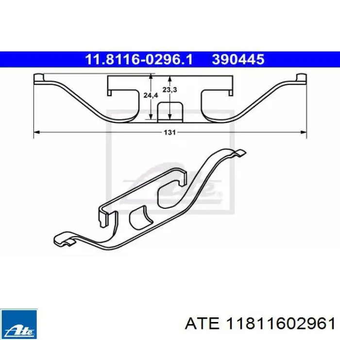 Kit de molas de fixação de sapatas de disco traseiras ATE 11811602961 preço, a partir de 7,79 USD