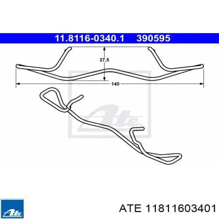 Fechadura de mola de suporte ATE 11811603401 preço, a partir de 4,43 USD