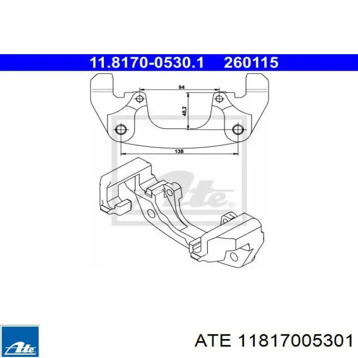 Compre 34116768437 BMW Braçadeira do freio de suporte dianteiro