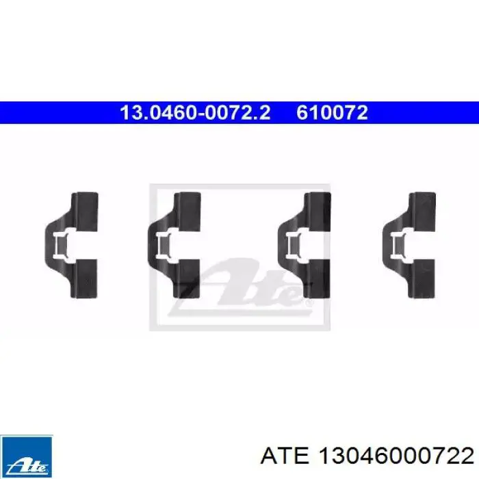 Kit de molas de fixação de sapatas de disco traseiras ATE 13046000722 preço, a partir de 10,02 USD