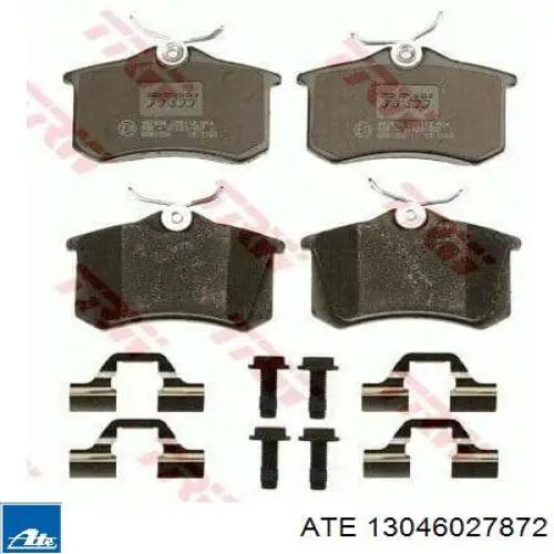 Sapatas do freio traseiras de disco ATE 13046027872 preço, a partir de 19,13 USD