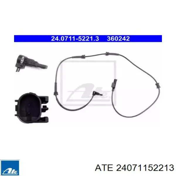 Compre 24071152213 ATE Sensor dianteiro de ABS