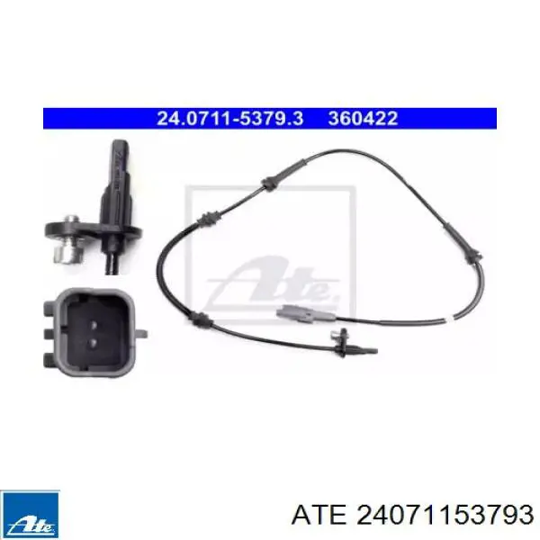 24071153793 ATE Sensor dianteiro de ABS
