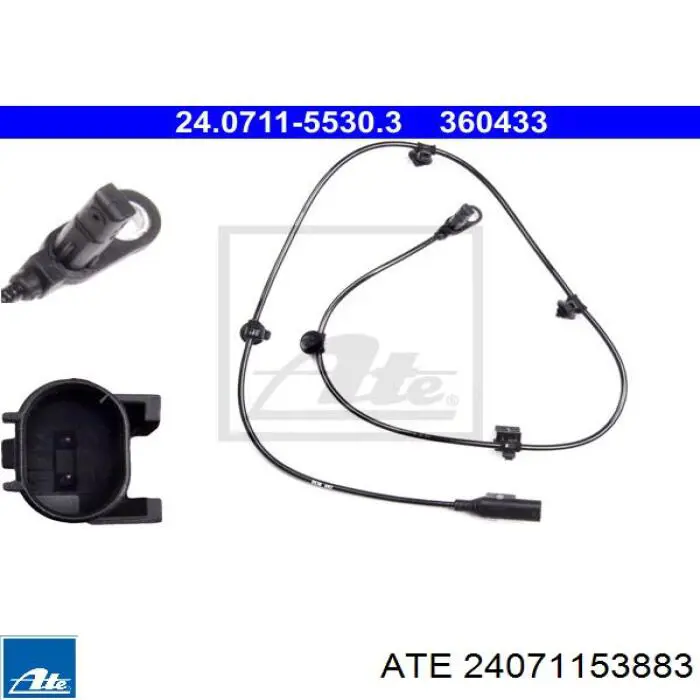 Compre 24071153883 ATE Sensor dianteiro de ABS