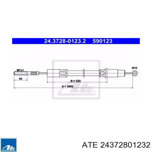Cabo de embraiagem ATE 24372801232 preço, a partir de 16,49 USD