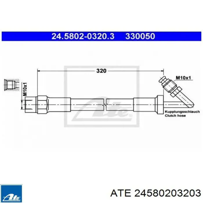 Compre 24580203203 ATE Mangueira de embraiagem