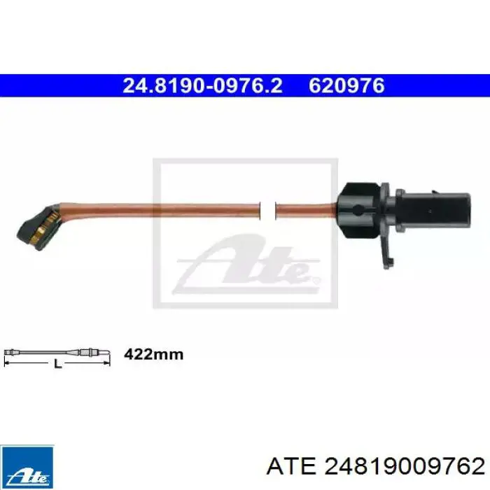 4M0615121A VAG Sensor dianteiro de desgaste das sapatas do freio