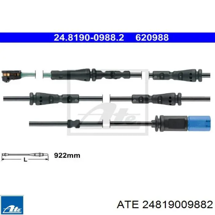 Sensor traseiro de desgaste das sapatas do freio Triclo 882020 preço, a partir de 13,63 USD