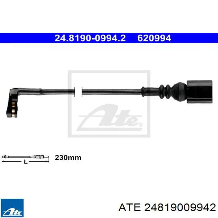 Sensor dianteiro de desgaste das sapatas do freio Triclo 882057 preço, a partir de 6,23 USD
