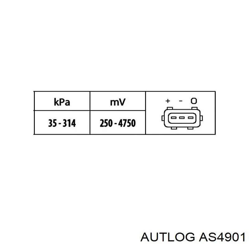 Compre AS4901 Autlog Sensor de pressão no coletor de admissão, MAP