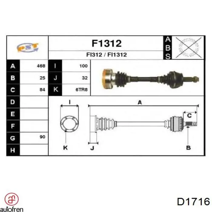 Compre D1716 Autofren Kit de reparação de cilindro mestre do freio