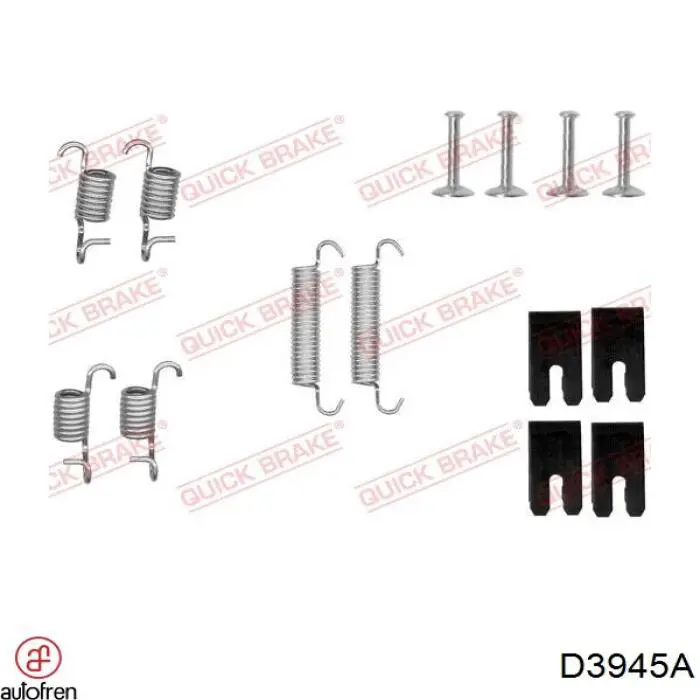 Kit de montagem das sapatas traseiras de tambor Autofren D3945A preço, a partir de 8,75 USD