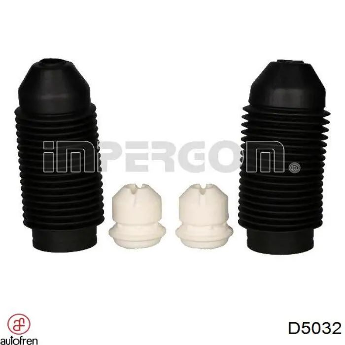 D5032 Autofren Pára-choque (grade de proteção) de amortecedor dianteiro + bota de proteção