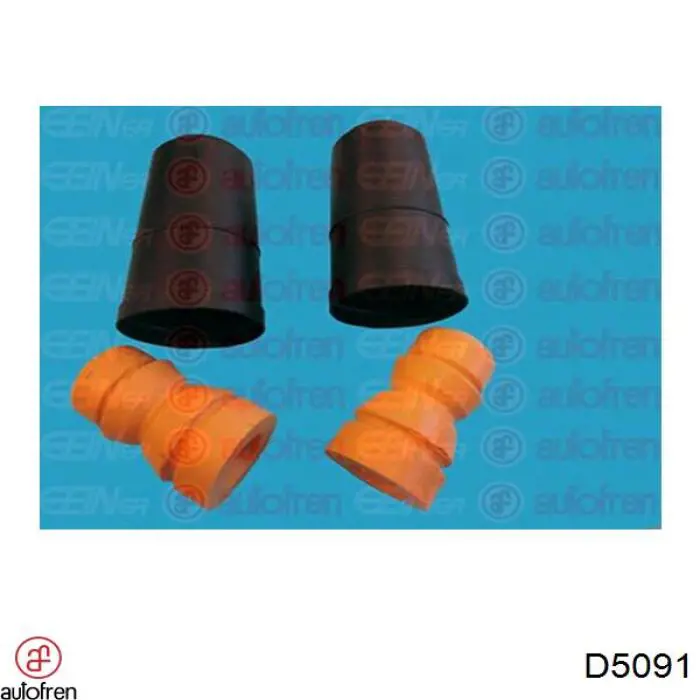 D5091 Autofren Pára-choque (grade de proteção) de amortecedor traseiro + bota de proteção