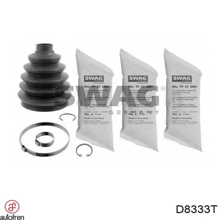 Bota de proteção externa de junta homocinética do semieixo dianteiro Autofren D8333T preço, a partir de 8,91 USD