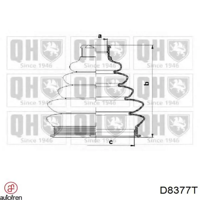 Bota de proteção externa de junta homocinética do semieixo dianteiro Autofren D8377T preço, a partir de 18,71 USD