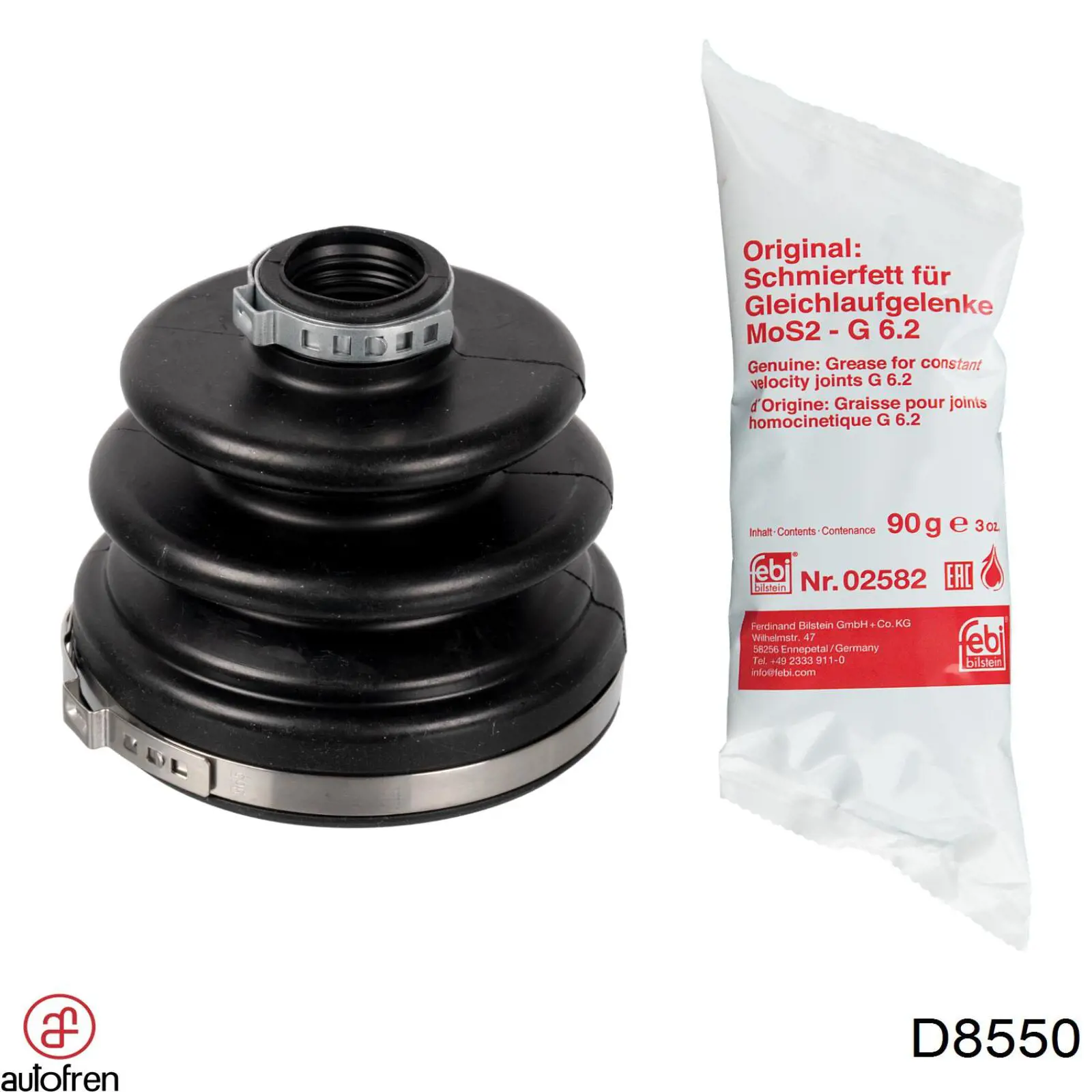 D8550 Autofren Bota de proteção interna de junta homocinética do semieixo dianteiro