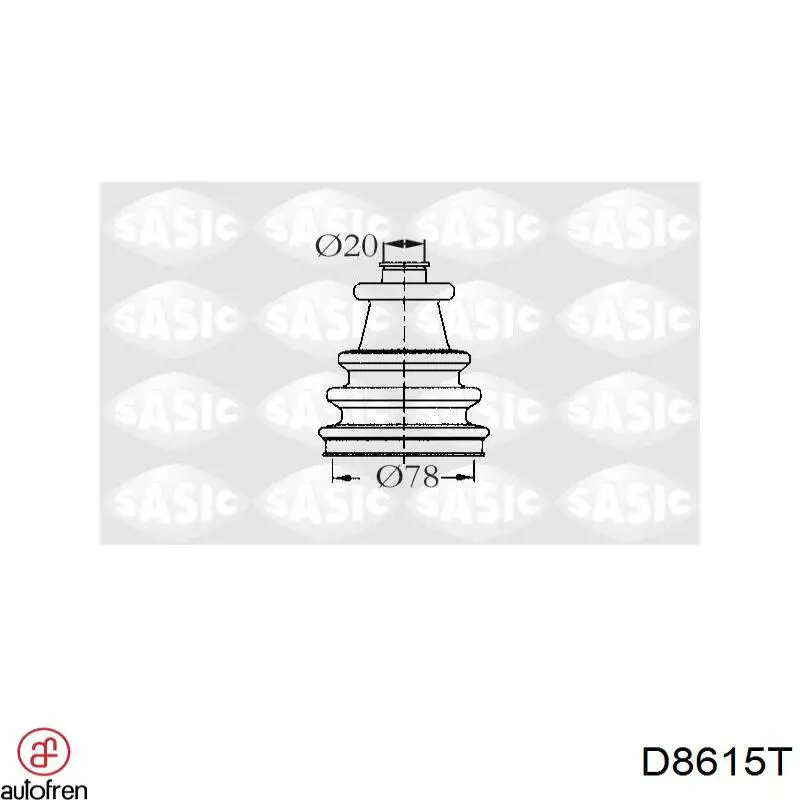 Bota de proteção externa de junta homocinética do semieixo dianteiro Autofren D8615T preço, a partir de 17,34 USD