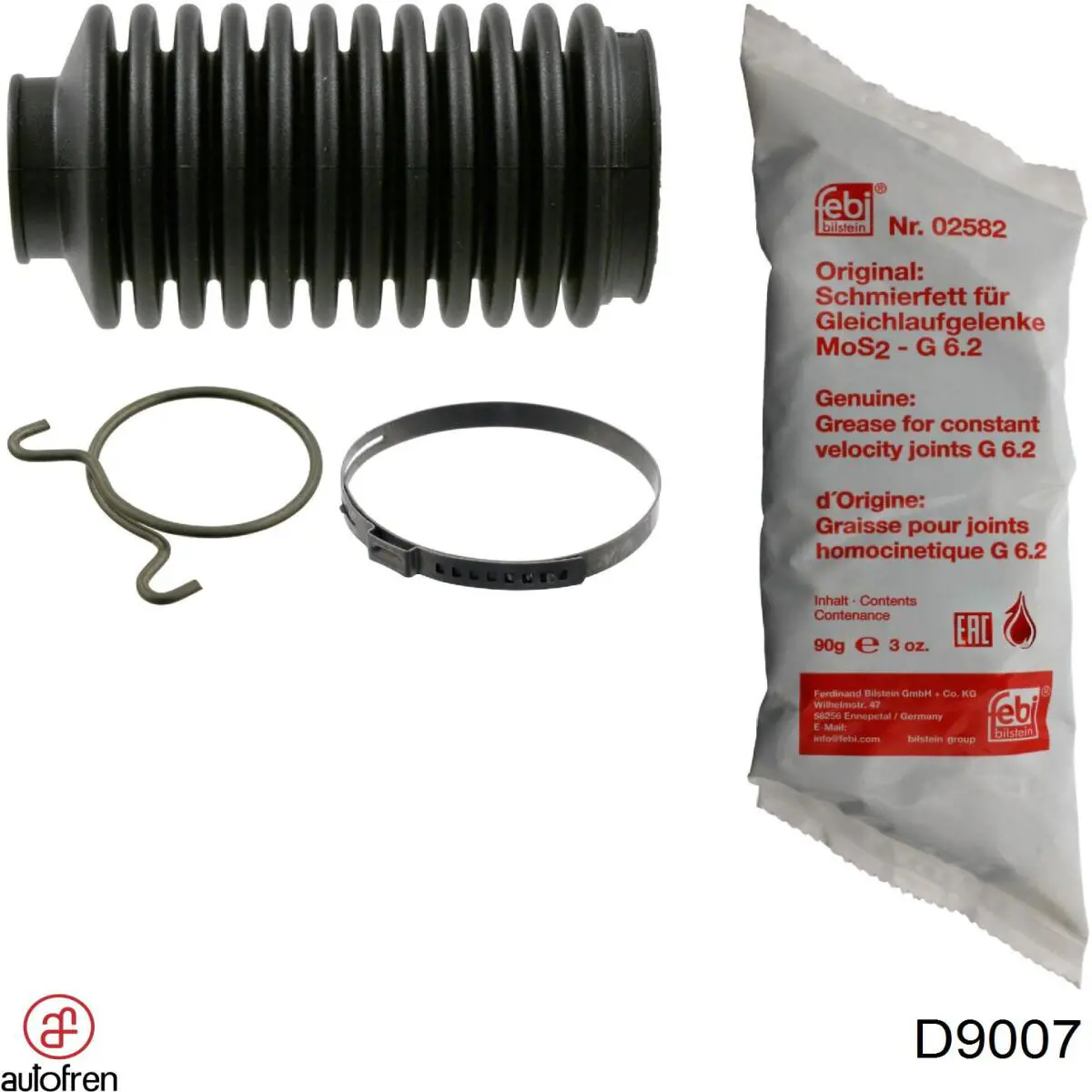Bota de proteção esquerda do mecanismo de direção (de cremalheira) Autofren D9007 preço, a partir de 6,08 USD