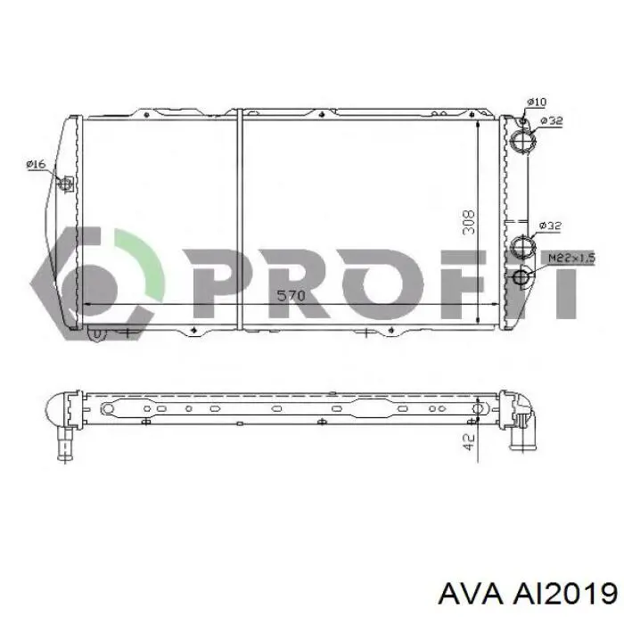 Radiador de esfriamento de motor AVA AI2019 preço, a partir de 76,78 USD