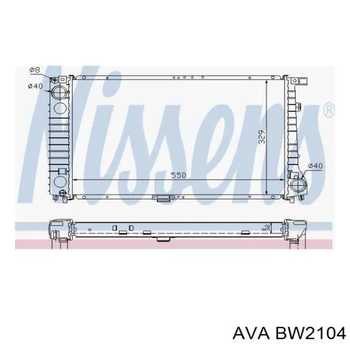 Compre BW2104 AVA Radiador de esfriamento de motor