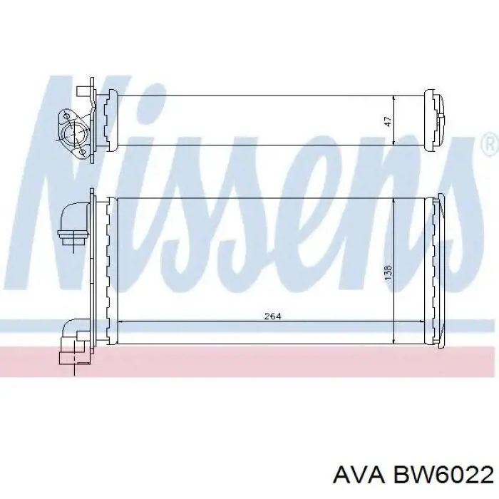 Radiador de forno (de aquecedor) AVA BW6022 preço, a partir de 33,31 USD