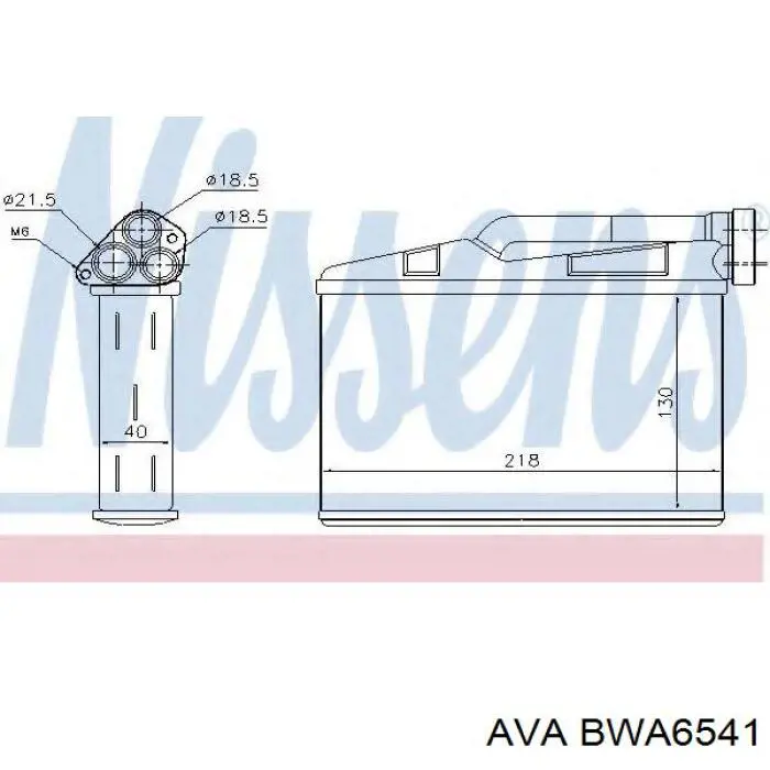 BWA6541 AVA Radiador de forno (de aquecedor)