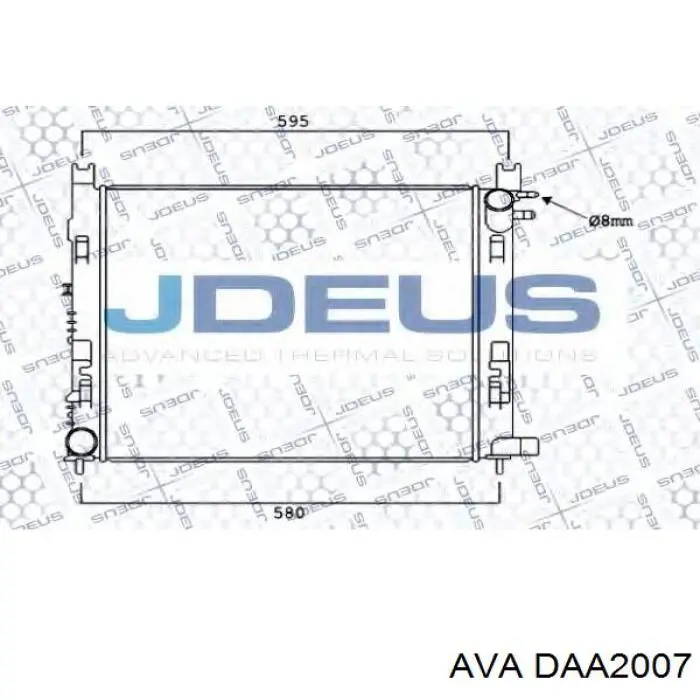 Radiador de esfriamento de motor AVA DAA2007 preço, a partir de 111,31 USD