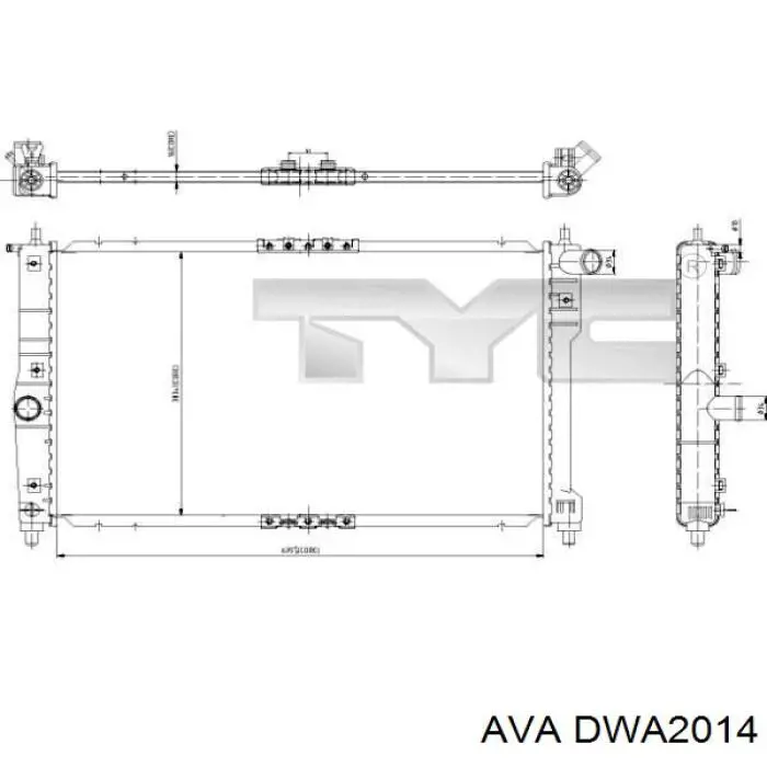 Radiador de esfriamento de motor AVA DWA2014 preço, a partir de 65,61 USD