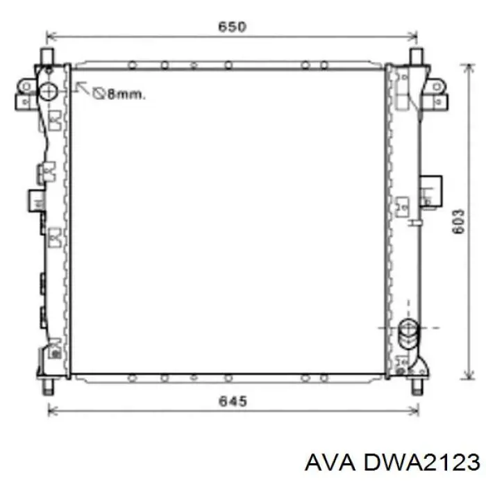DWA2123 AVA Radiador de esfriamento de motor