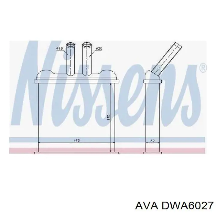 Radiador de forno (de aquecedor) AVA DWA6027 preço, a partir de 48,50 USD