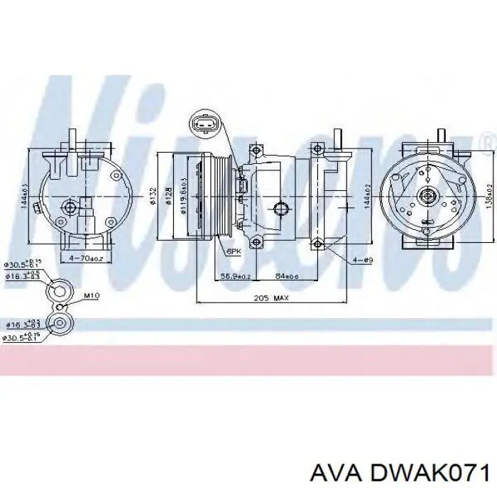 Compre DWAK071 AVA Compressor de aparelho de ar condicionado