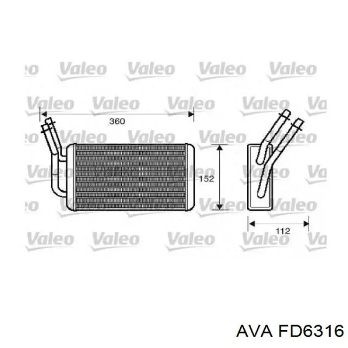 Compre FD6316 AVA Radiador de forno (de aquecedor)