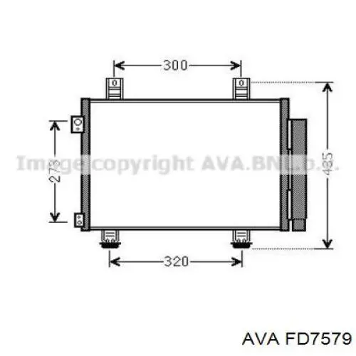 Compre FD7579 AVA Difusor do radiador de esfriamento, montado com motor e roda de aletas