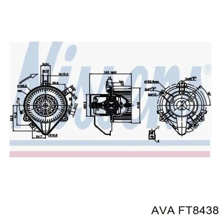 Motor de ventilador de forno (de aquecedor de salão) AVA FT8438 preço, a partir de 64,70 USD